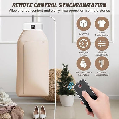 Smart Portable Clothes Dryer Bag | Foldable Electric Garment Drying Cabinet | Fast Drying | Warm Air Sterilization | Energy-Saving Travel & Home Dryer